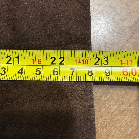 Suede Leather Chocolate Brown Blouson Full Zip Pockets Lined Jacket MP - Picture 13 of 16